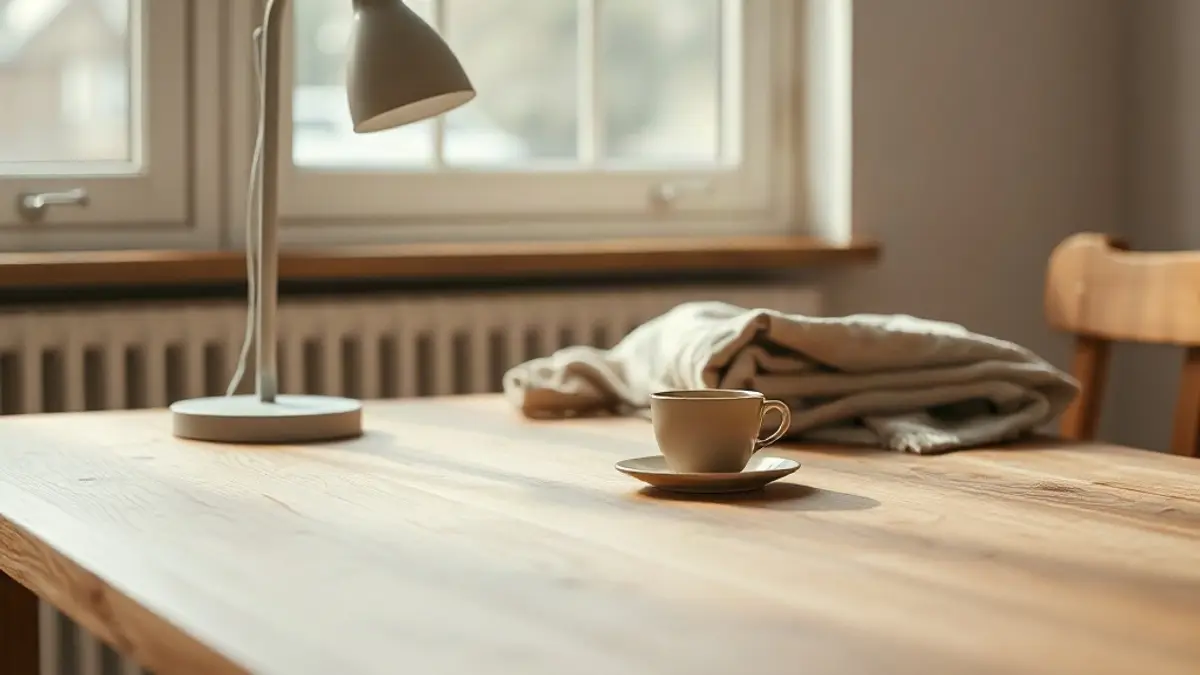 quiet wooden table with a ceramic cup — illustration for How to Comfort Your Inner Child When You Are Already Upset