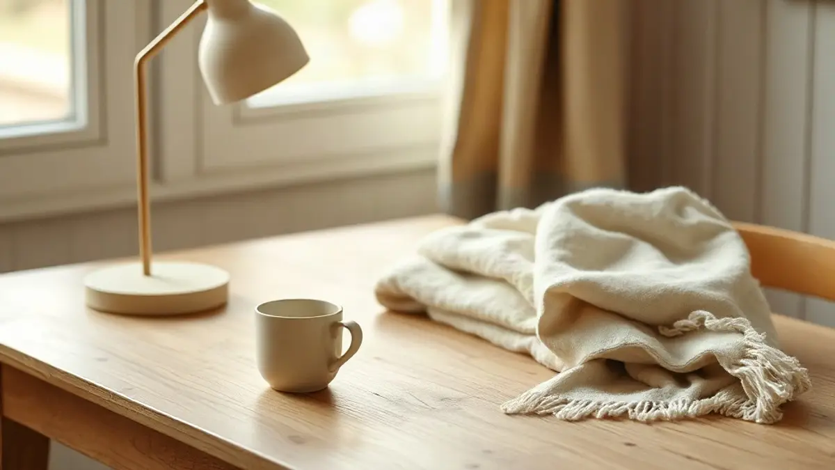 quiet wooden table with a ceramic cup — illustration for How to Connect With Your Inner Child Without Forcing It