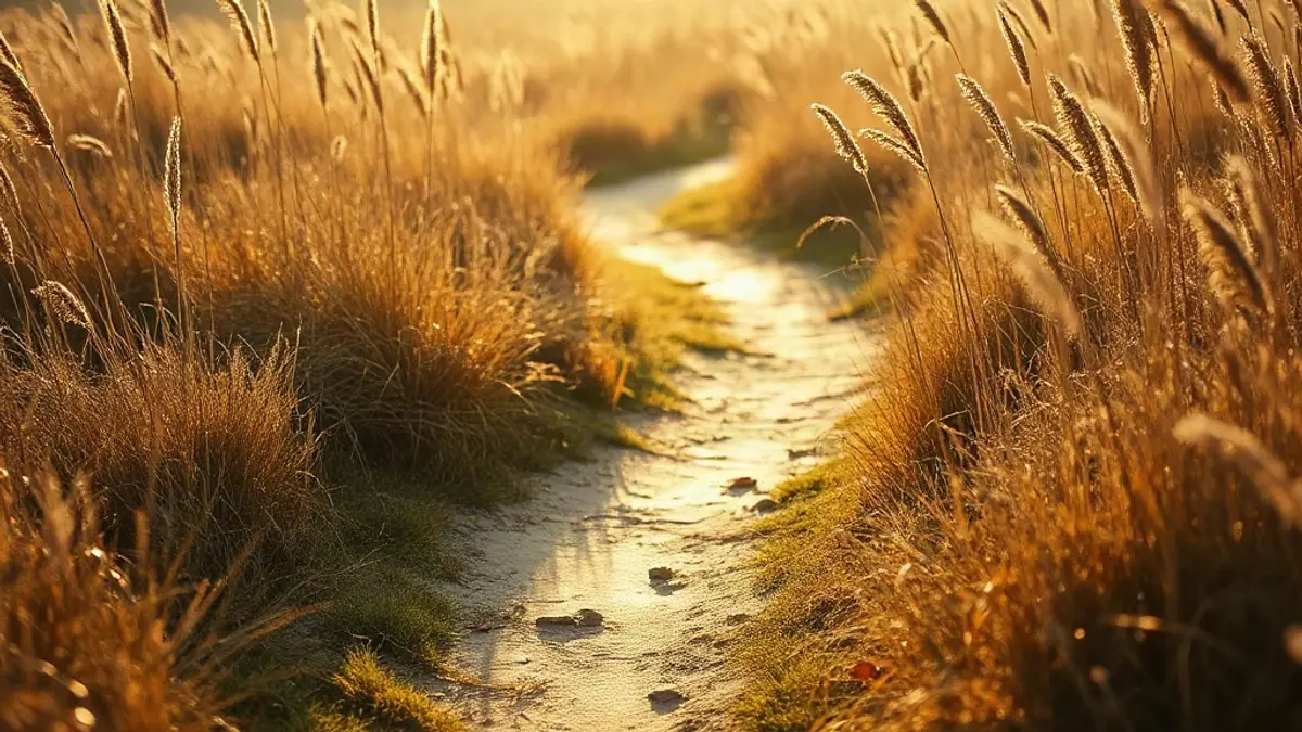 worn footpath curving through long grass in low evening light — illustration for How to Handle Someone Being Disappointed in You