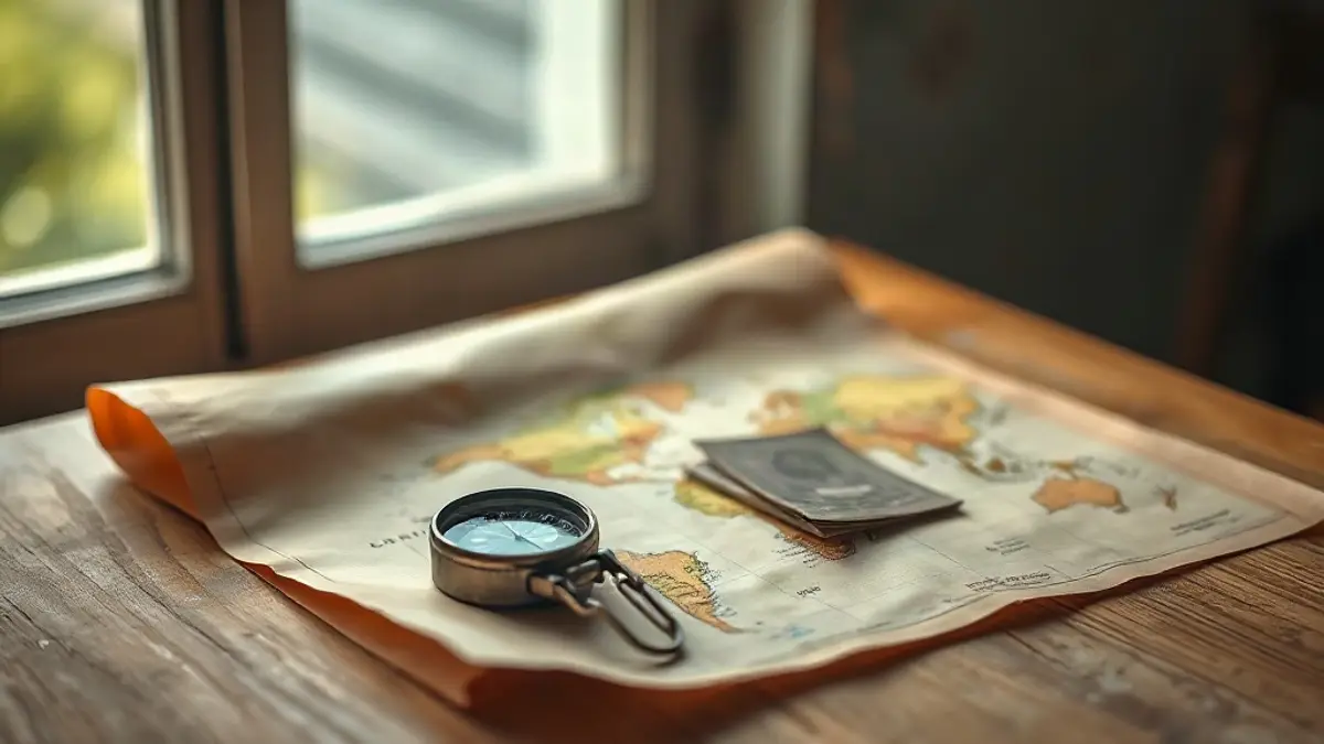 compass and a folded paper map on a weathered table — illustration for How to Make Decisions Without Asking Everyone First