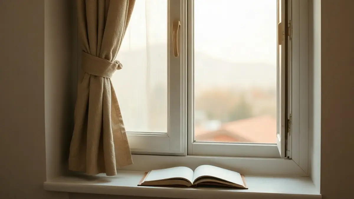 open window at dawn with a linen curtain lifting — illustration for Inner Child Wounds