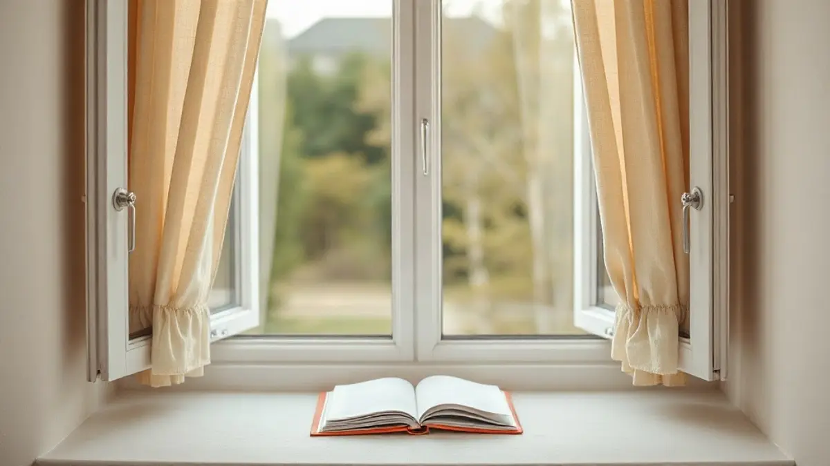 open window at dawn with a linen curtain lifting — illustration for Is Inner Child Healing Real