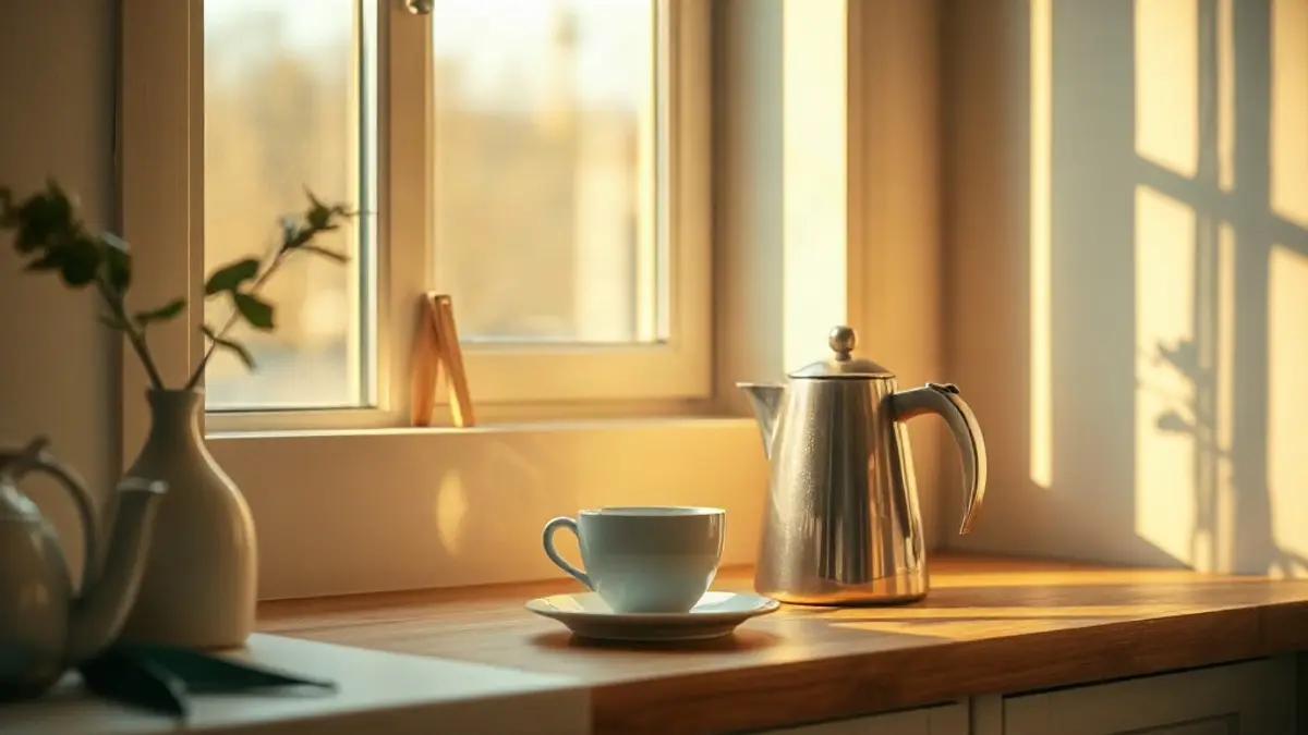 warm kitchen corner at golden hour — illustration for What Is Reparenting