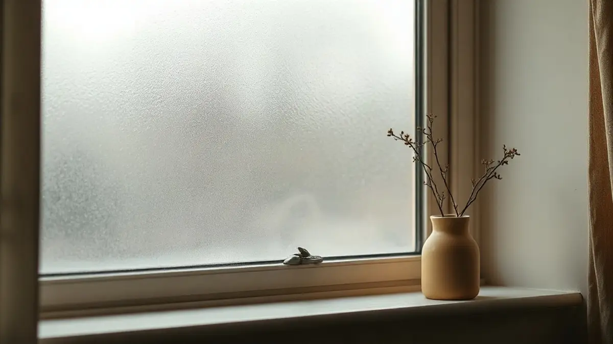 window with condensation and one clear streak — illustration for Why Can't I Express My Feelings