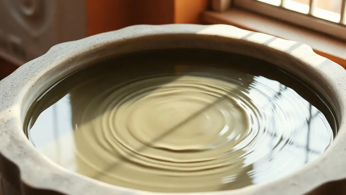ripples spreading across still water in a stone basin — illustration for Why Do Small Things Trigger Me